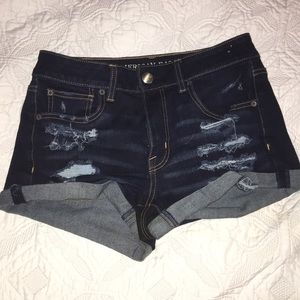 American Eagle✨High Waisted Distressed Shorts